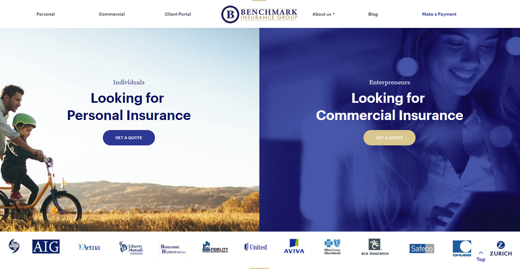 Home Screen for Benchmark Broker